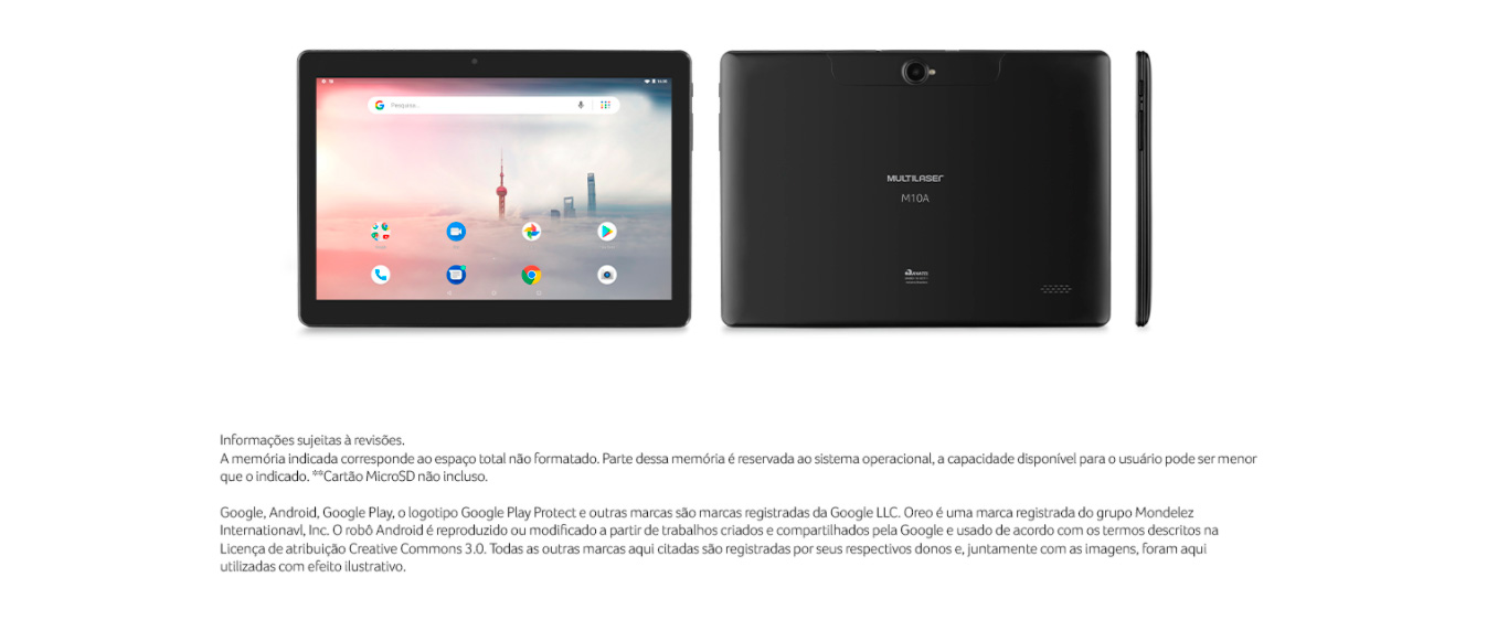  Tablet Multilaser M10A 32GB Tela 10